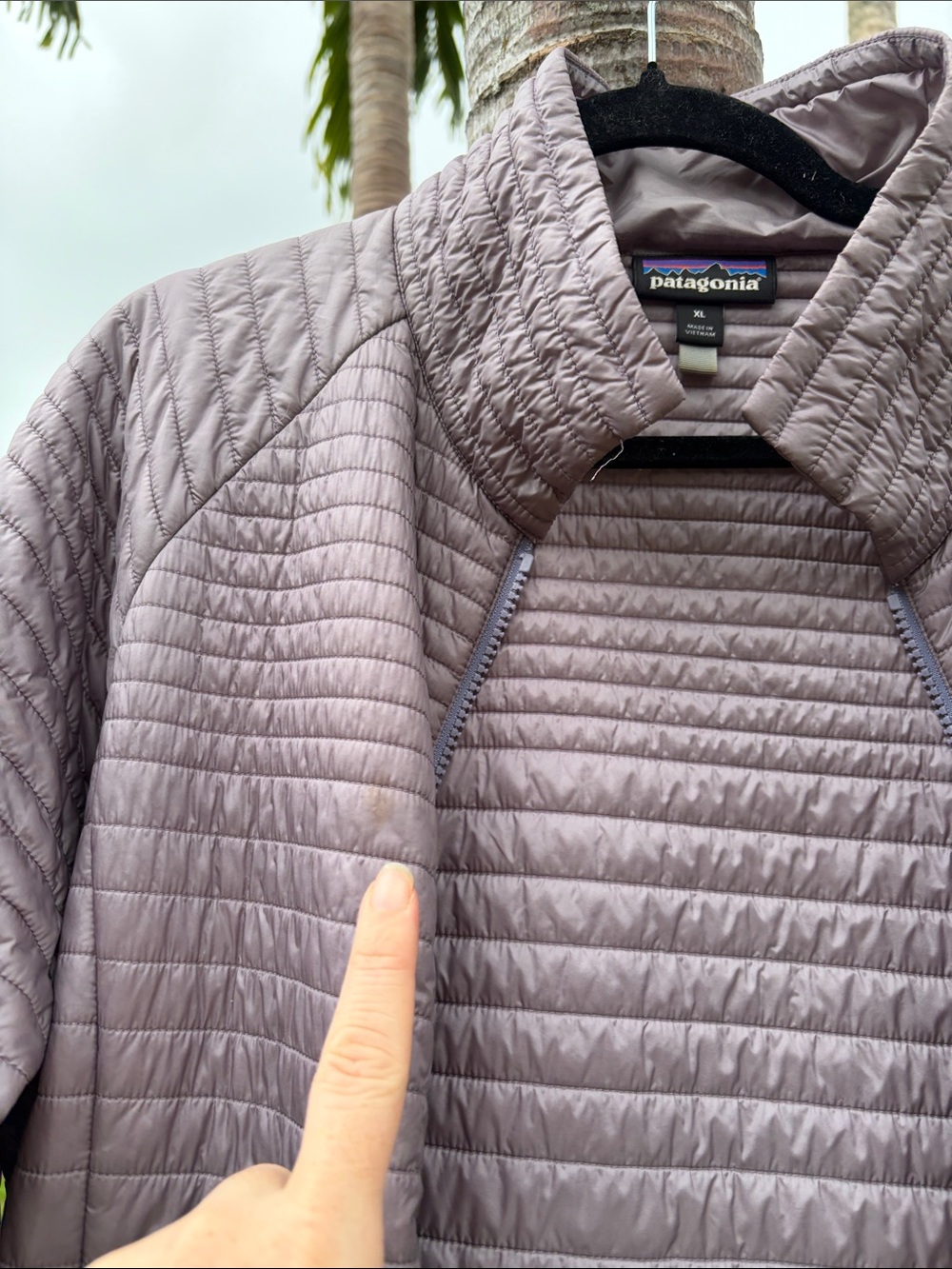 Patagonia Quilted Lightweight Long Puffer Jacket in Purple Gray - Picture 7 of 10